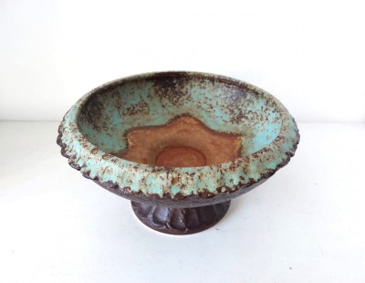 Vas ceramic / Fructiera, vintage, Germany, Fat Lava, Mid Century Modern, 13x23cm foto