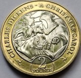 2 pounds 2020 Isle of Man, Christmas- Ghost of Christmas Past and Yet to Come, Europa