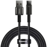 Cablu alimentare si date Baseus CAWJ000001 Fast Charging USB la USB Type-C 100W nailon 1m negru