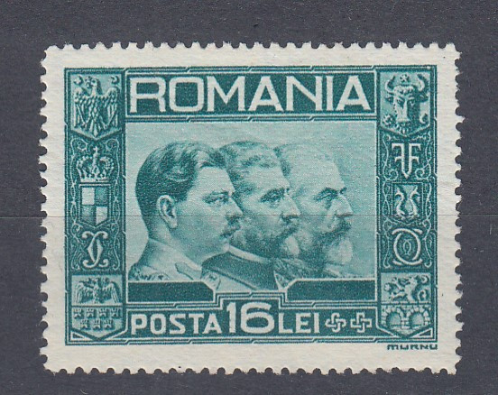 ROMANIA 1932 LP 92 EFIGIA CELOR TREI REGI SARNIERA