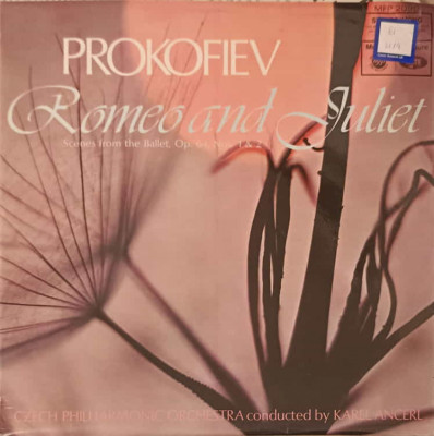 Disc vinil, LP. Romeo And Juliet (Scenes From The Ballet, Op. 64 Nr 1, 2)-Prokofiev, Czech Philharmonic Orchestr foto