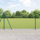 Set de Gard Set de 2 Verde Oțel Vopsit Electrostatic 25 x 1.2 m