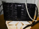 Geanta plic / umar/ piele exotica , colier perle cadou