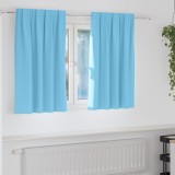 vidaXL Perdele 2 pcs Albastru deschis 140 x 140 cm Poliester