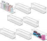 Semn Cutii de depozitare pentru baie din plastic mici cu manere pentru Organizat