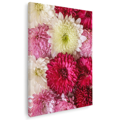 Tablou flori crizanteme detaliu Tablou canvas pe panza CU RAMA 30x40 cm foto