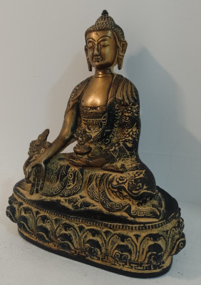 Superba sculptura din bronz masiv Budhha foto
