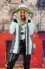 F708-2 Geaca lunga casual cu mansete la maneci, S/M, XL