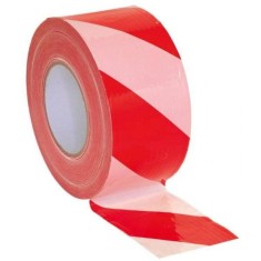 Banda delimitare santier ,diverse rola 5cm x 200 metri Rosu -Alb
