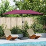 Cumpara ieftin Parasol de Grădină Roșu bordo 385 x 209 x 244 cm țesătură