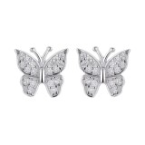 Cumpara ieftin Cercei argint 925, JW731, model fluture, placati cu rodiu