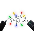 Cablu de incarcare USB pentru smartphone cu lumini LED RGB -
