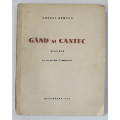 GAND SI CANTEC , POEZII de ERNEST BERNEA , 1939