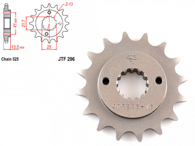 Pinion transmisie fata 525/16T, JTF296 foto