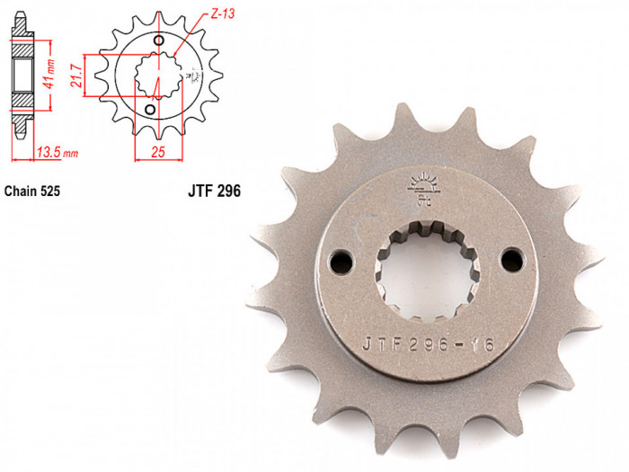 Pinion transmisie fata 525/16T, JTF296