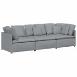 Cumpara ieftin Canapea modulara cu perne, gri deschis, textil