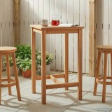 vidaXL Masă de bar natural 60 x 60 x 105 cm Teak solid 42030006