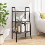 vidaXL Raft de sine stătător cu 3 niveluri, negru, 56x35x108 cm