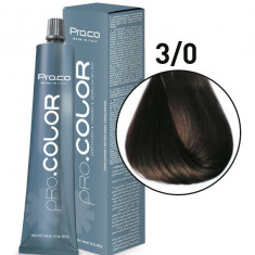 Vopsea de par profesional PRO.COLOR 100 ml - Pro.Co - 3/0 CASTANIU INCHIS