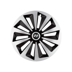 Set 4 capace roti Fox Gri-Negru R14 Compatibil Cu Hyundai