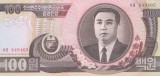 Bancnota Coreea de Nord 100 Won 1992 - P43 UNC ( vezi descriere )