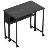HOMCOM Birou Pliant 80cm Depozitare Negru | Aosom Romania
