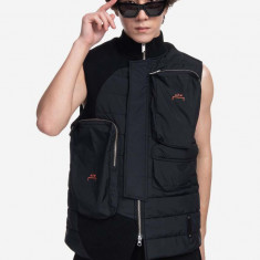 A-COLD-WALL* vestă Asymmetric Padded Gilet bărbați, culoarea negru, de tranziție ACWMO142-BLACK