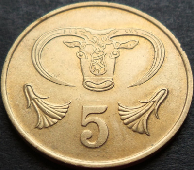 Moneda 5 CENTI - CIPRU, anul 1983 * cod 3040 foto