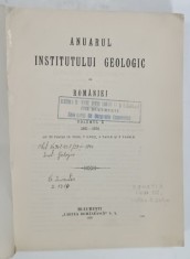 ANUARUL INSTITITULUI GEOLOGIC AL ROMANIEI , VOLUMUL X , 1921 -1924 , APARUTA 1925 , COPERTE REFACUTE , BROSATE