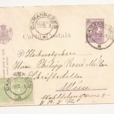 Romania - Carta Postala - Caransebes - Viena , Circulata 1908