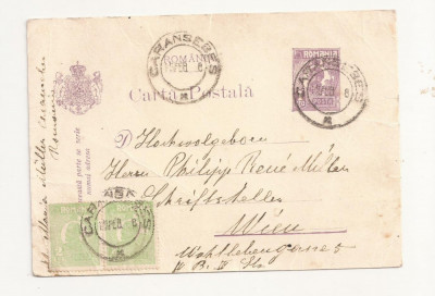 Romania - Carta Postala - Caransebes - Viena , Circulata 1908 foto