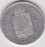 Ungaria 1 Forint Argint 1878 - Moneda Veche din Argint