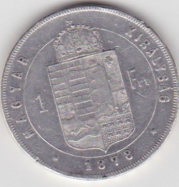 UNGARIA 1 Forint 1878 foto