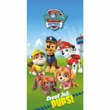 Prosop de plaja Paw Patrol Great Job, Multicolor, 70x140 cm, 100% Bumbac