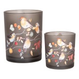 Cumpara ieftin Set 2 suporturi lumanari sticla multicolora 7x8 cm, 10x13 cm