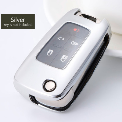 Husa Cheie Auto OPEL TPU+PC Silver Cheie Briceag (Insignia, Astra J) AutoProtect KeyCars foto