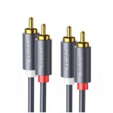 CABLU audio Ugreen, &quot;AV104&quot; 2 x RCA (T) la 2 x RCA (T), 1.5m, conectori auriti, negru &quot;10517&quot; (timbru verde 0.18 lei) - 6957303815173