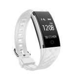 Bratara fitness inteligenta S2 cu masurarea ritmului cardiac, Notificari, Pedometru, Bluetooth, Alba