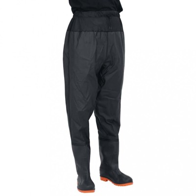 vidaXL Pantaloni cu talie &amp;icirc;naltă cu cizme, negru, mărimea 38 foto