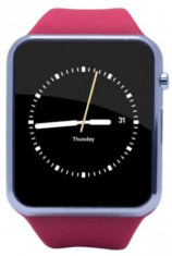 Smartwatch E-Boda Smart Time 310, Procesor Single-Core 360 MHz, Ecran LCD 1.54inch, 32MB RAM, Curea Silicon (Argintiu/Rosu) foto