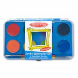 Acuarele Jumbo set de 8 culori cu pensula, Melissa &amp; Doug