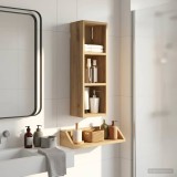 vidaXL Dulap de perete pentru baie Stejar artizanal 20 x 16 x 62,5 cm 889310