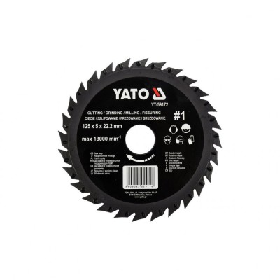 Disc circular raspel depresat 125 x 22.2 mm nr. 2 Yato YT-59172 foto