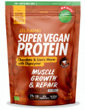 Proteina Super Vegan bio ciocolata si coama de leu cu DigeZyme, 400g, Iswari