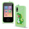ZYTEQ A10 Telefon Copii 2.8 inch HD 1080P, Jocuri, Video, Muzica, Alarma, USB-C, Husa Silicon, Verde