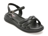 Cumpara ieftin Sandale IMAGE negre, 57111, din piele naturala