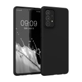 Husa pentru Samsung Galaxy A52, Silicon, Negru, 54346.47, Carcasa, Kwmobile