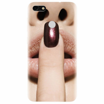 Husa silicon pentru Huawei P9 Lite mini, Finger Purple Nailpolish Girl Lips foto