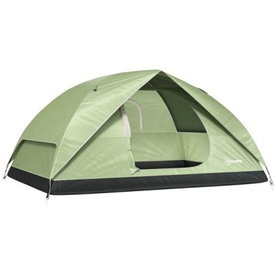 Cort camping, 2-3 persoane, impermeabil, cu geanta, verde, 205x275x135 cm foto