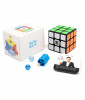 Cub Rubik Magnetic, Moyu MofangJiao RS3M 2020, Negru, 4-6 ani